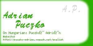 adrian puczko business card